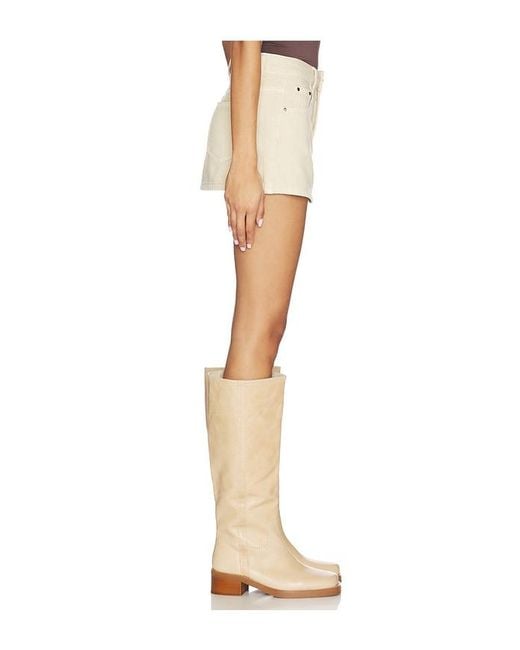 SNDY'S White Cole Denim Mini Skirt
