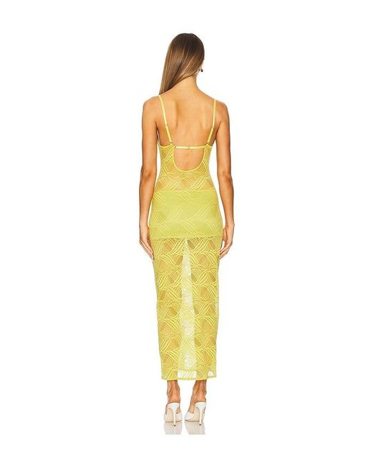 OW Collection Yellow Kayla Maxi Dress