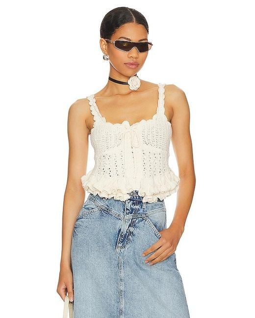 MAJORELLE Blue Taissa Corset Top