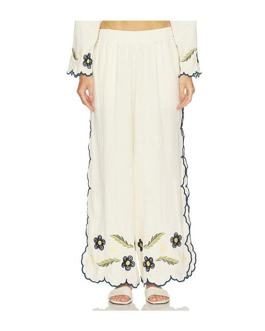 Agua Bendita White Winter Pants