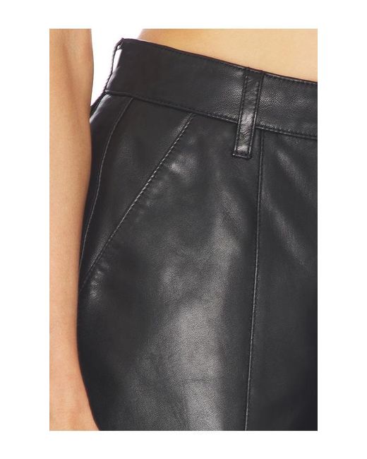 ROTATE BIRGER CHRISTENSEN Black Leather Cargo Pants