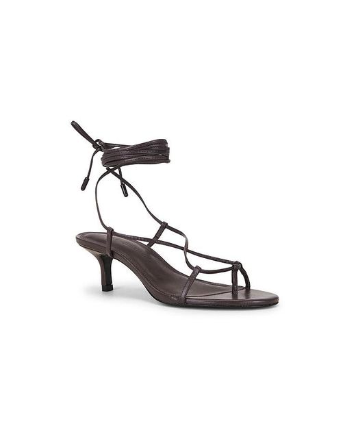 Black Suede Studio White Alix 50 Sandal
