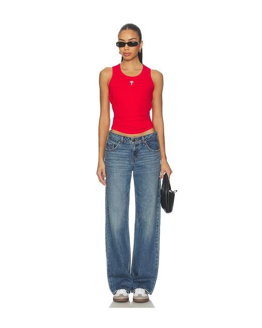 Terez Red X Revolve Phillies Scoop Neck Rib Tank Top