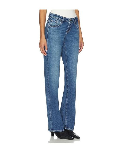 7 For All Mankind Blue Low Straight Leg Jeans