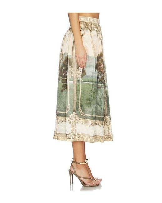 Agua Bendita Natural Tangelo Paraiso Midi Skirt
