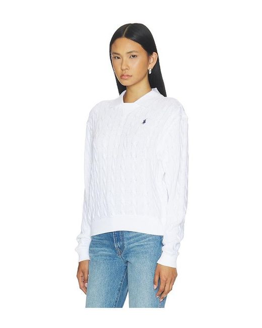 Polo Ralph Lauren White Cotton Long Sleeve Polo