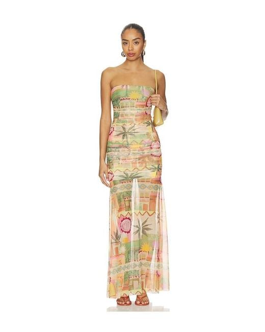 Amanda Uprichard Metallic Leo Maxi Dress