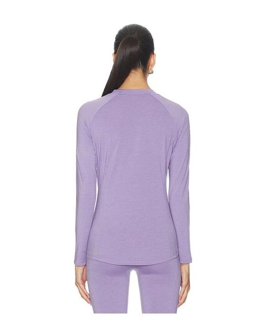 White/space Purple Graphene Crew Neck Top