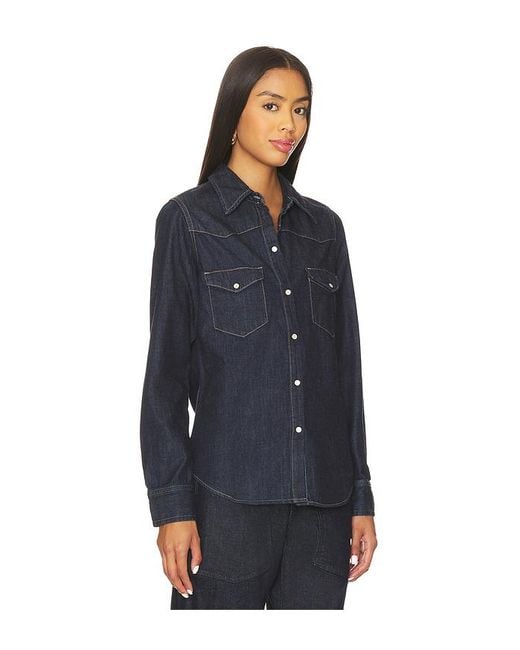 Nili Lotan Blue Hemd Travis