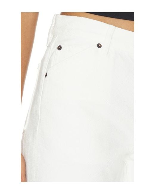 Still Here White Cut Off Shorts