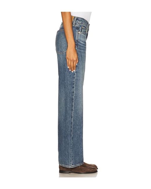 Rag & Bone Blue Cam Low Rise Relaxed Straight Jeans