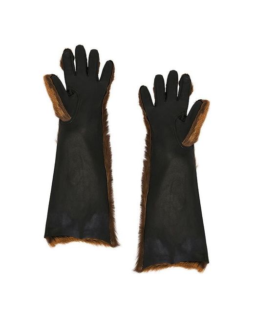 Magda Butrym Brown Leather Gloves
