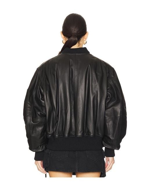 The Attico Black Anja Bomber Jacket