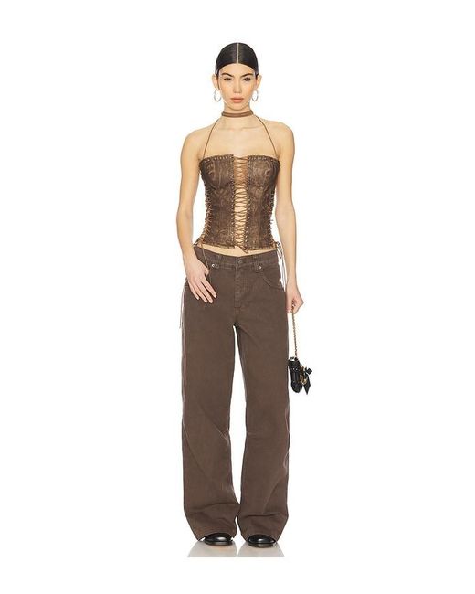 Jaded London Brown Colossus Wide Leg Jeans