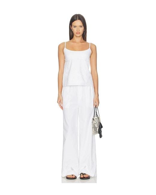 Rag & Bone White Maggie Embroidered Cami
