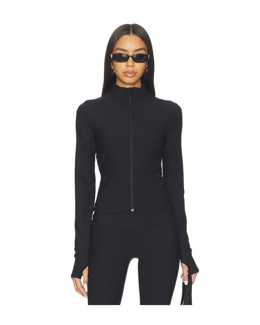 Spanx Black Smooth On Form Full Zip Jacket