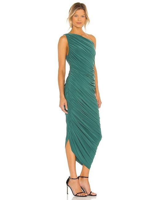 Norma Kamali Green Abendkleid Diana