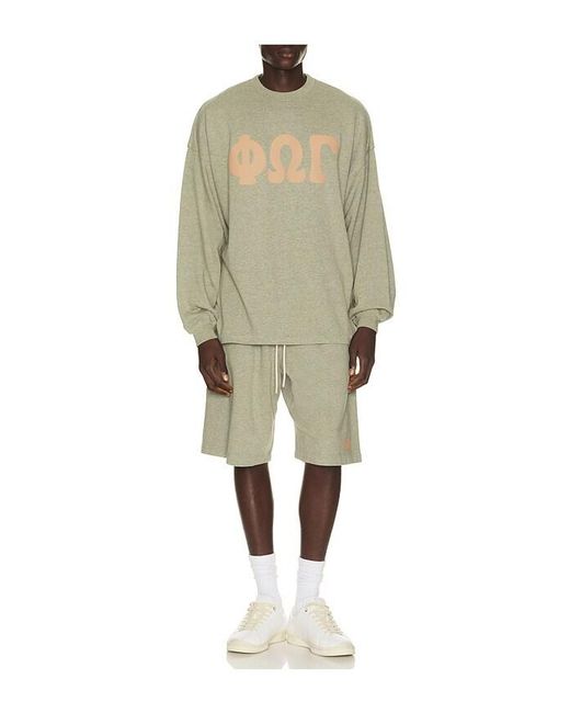 Fear Of God Natural Merch Long Sleeve Tee for men