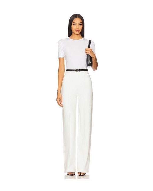 Ripley Rader White Ponte Knit Straight Leg Pant