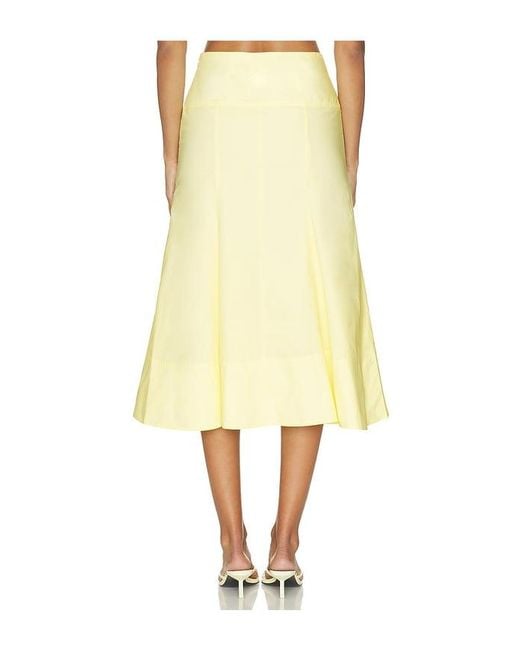 Camila Coelho Yellow Nara Midi Skirt