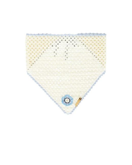 MY BEACHY SIDE White Fleur Hand Crocheted Bandana Scarf