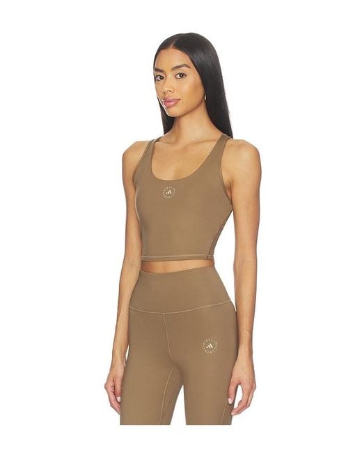 Adidas By Stella McCartney Natural True Strength Yoga Crop Top