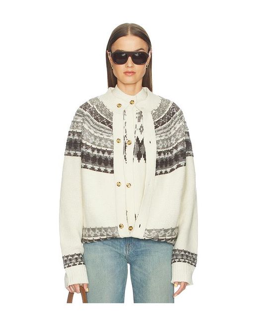 Monse レディース ナチュラル Fold-Up Fair Isle カーディガン