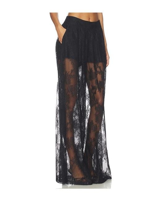 Bardot Black Hildie Wide Leg Lace Pant