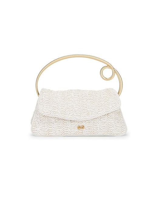 Cult Gaia White Emily Top Handle Bag