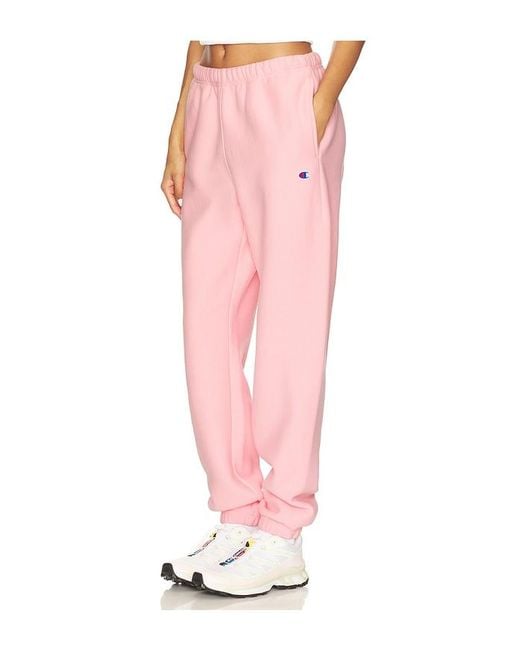 Champion Pink Essentials Reverse Weave Cinched Bottom Sweatpant