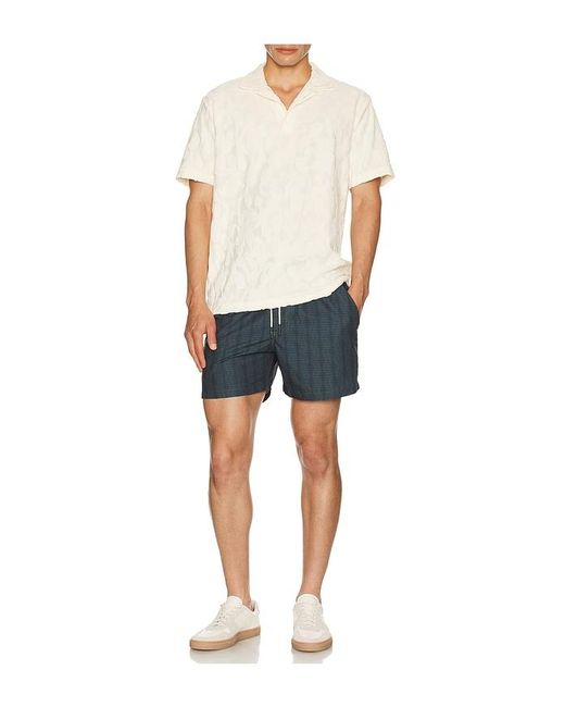 Oas Blue Getrick Swim Shorts for men