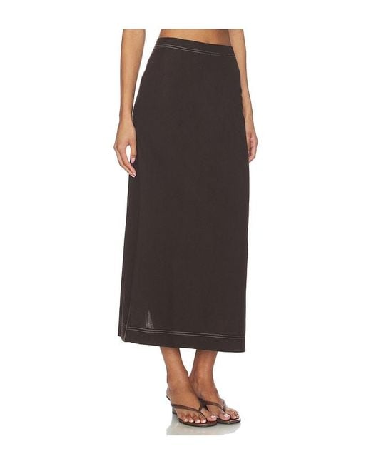 ALIGNE Black Mia Linen Mix Skirt