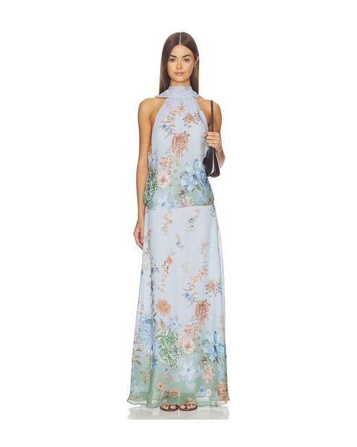 Muma World Blue Sora High Neck Top