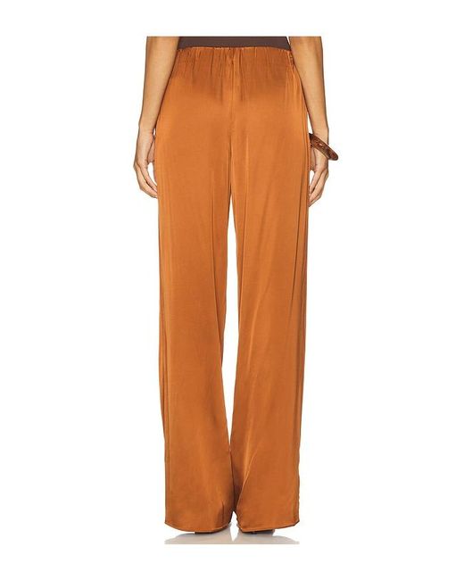 GOOD AMERICAN Orange Satin Pull-On Pants