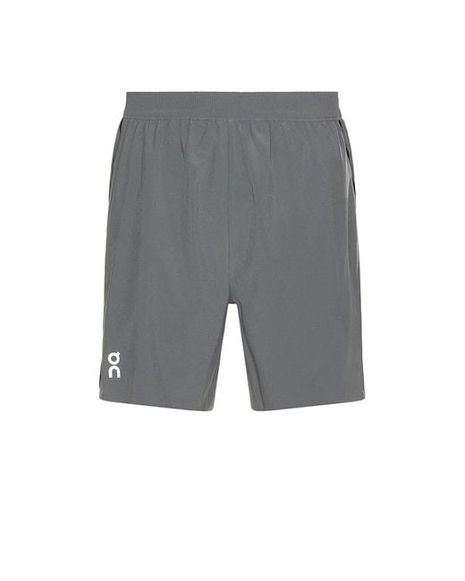 On Shoes Gray Train Shorts for men
