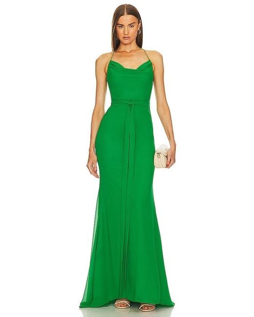 Michael Costello Green X Revolve Lorie Gown