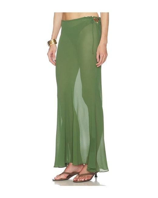 Camila Coelho Green Carlisle Maxi Skirt