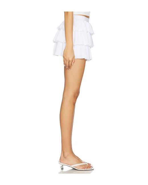 MORE TO COME White Charlotte Mini Skirt