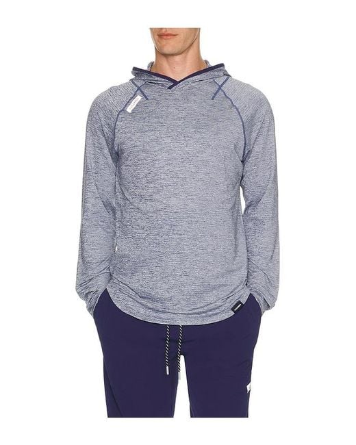 Legends Blue Enzo Long Sleeve Tee Hoodie for men