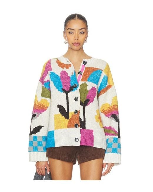 Free People Multicolor Tulip Whirl Cardigan