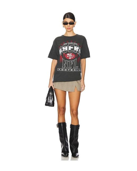 Junk Food Black Vintage Graphic Crew Tee for men