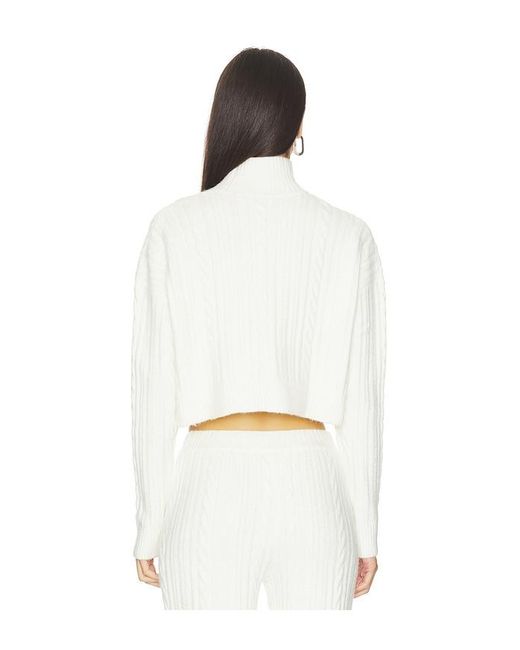 WellBeing + BeingWell White Wells Cable Knit Sweater