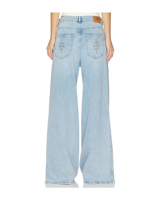 Gestuz Blue X Barbie Stacie High Waisted Wide Jeans