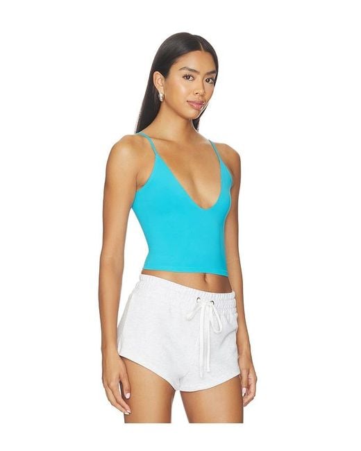 Free People Blue Round Two Skinny Strap Tank
