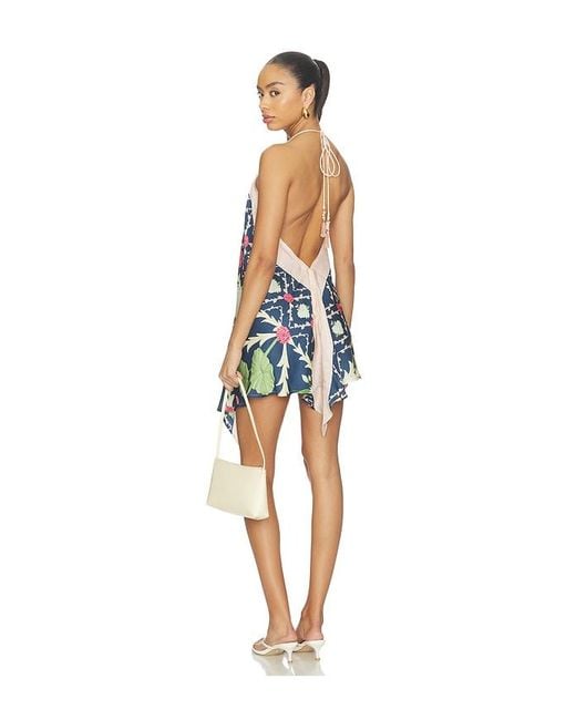 VERANDAH Blue Handkerchief Mini Dress