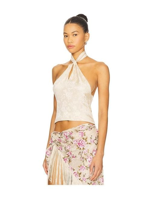 TOP SANS MANCHES ESME en Ivory For Love & Lemons en coloris White