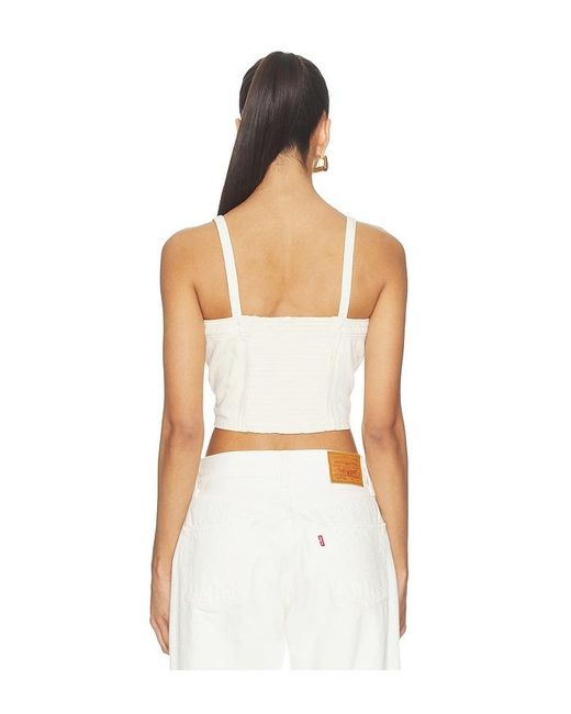 Levi's White Denim Tube Top