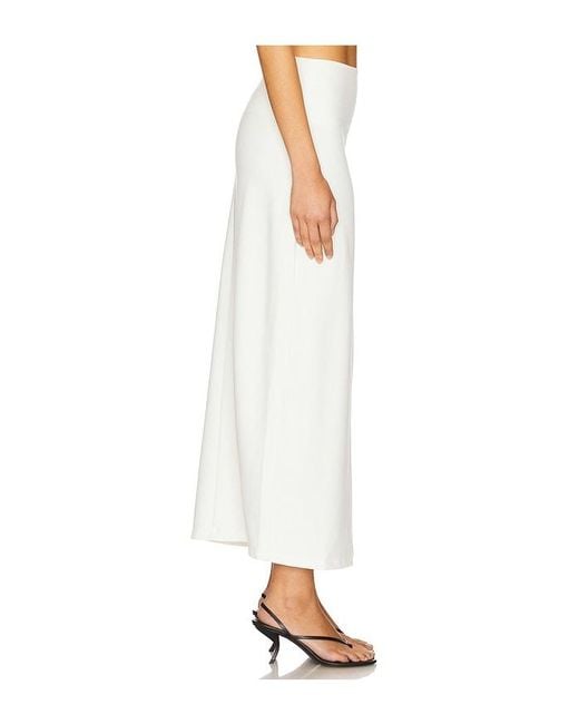 Leset White Rio Side Slit Skirt