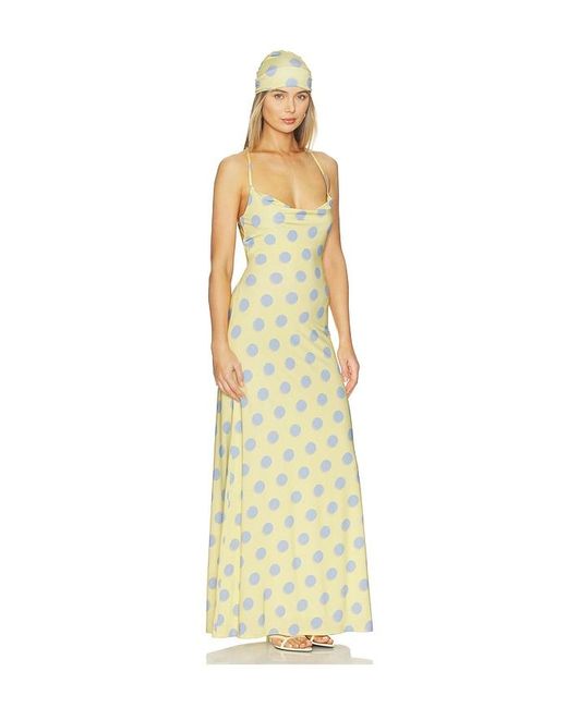 AFRM White Kim Dress & Hair Wrap Set