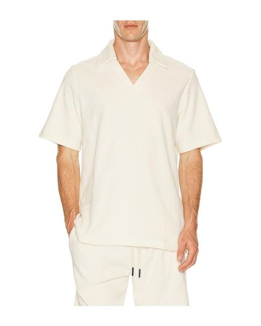 Oas White Serif Polo for men